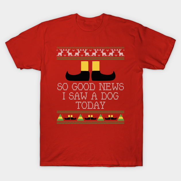 Good News Elf Quote Christmas Knit - Elf - T-Shirt