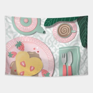 Valentine's breakfast Tapestry