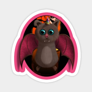 Baby Vampire Bat Unicorn Magnet