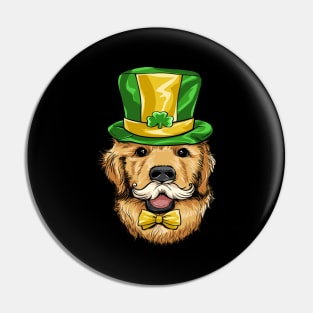 Funny dog head st patrick's day Pin