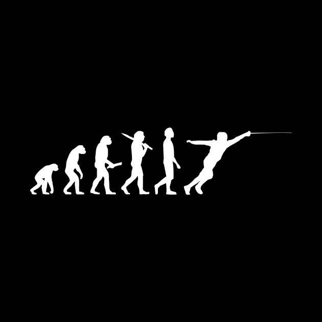 Funny Fencing Evolution Gift For Fencers by OceanRadar