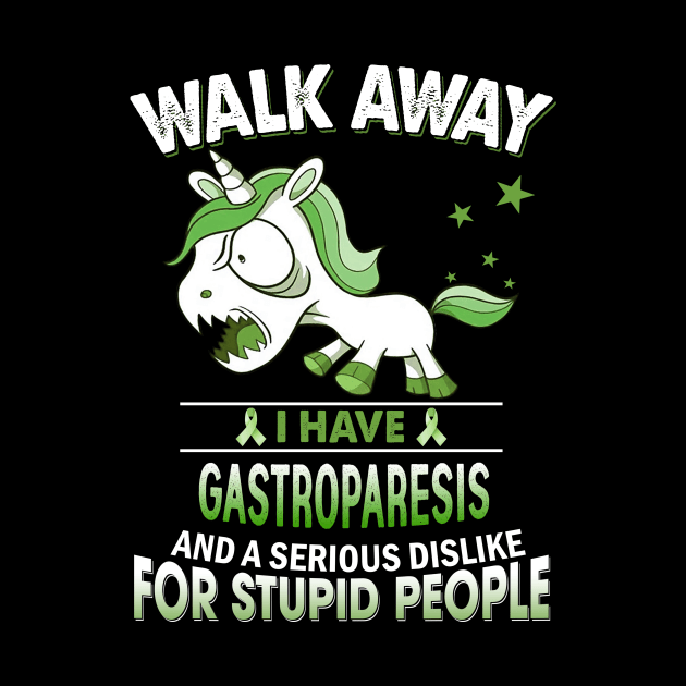 funny gastroparesis grumpy unicorn warrior by TeesCircle