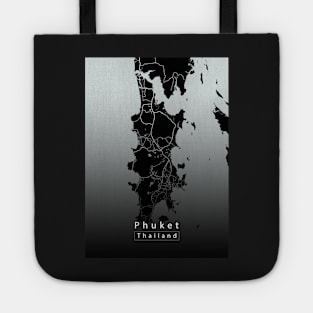 Phuket Thailand Island Map dark Tote