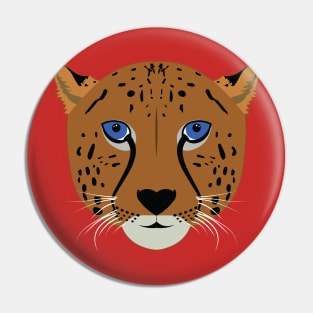 Cheetah face Pin