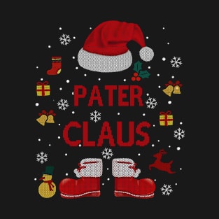 Funny Santa Costume Pater Claus Xmas Pyjama Tee T-Shirt