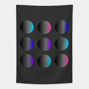 Multicolor Gradient Circle Pattern Tapestry