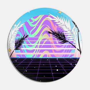 Pastel Psychedelic Sunset Pin