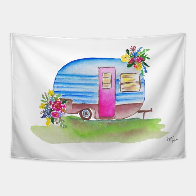 Happy Camper Tapestry by The Paintbox Letters
