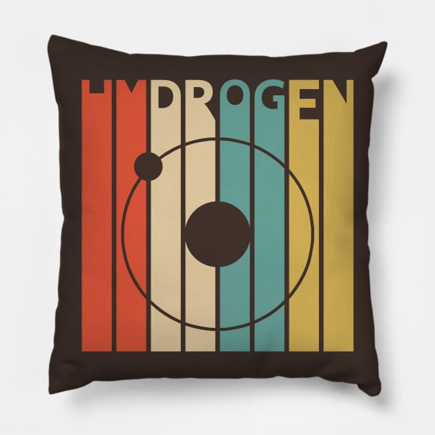 Hydrogen Retro Pillow by Geeky Science Nerd