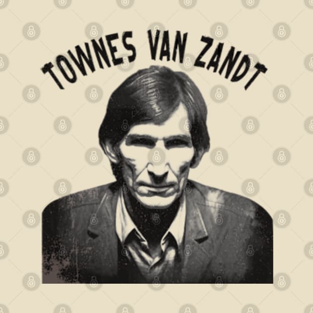 Townes Van Zandt retro by Moulezitouna