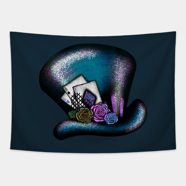 Glitter Magic Hat Tapestry by DeneboArt