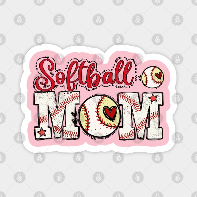 Softball Mom Magnet by JDVNart