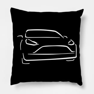 Electric Car Abstract Drawing Pillow