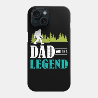 Dad Bigfoot You're A Legend Happy Father Parent Summer Independence Summer Day Vintage Retro Phone Case