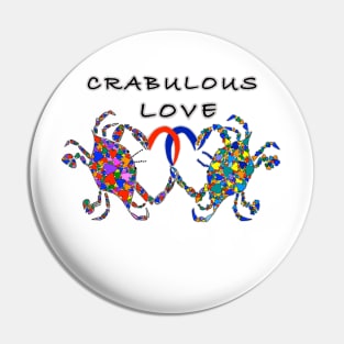 Crab Lover Gift, Crabulous Love Pin