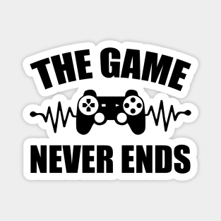 game never ends heartbeat controller gamer quote gaming Magnet