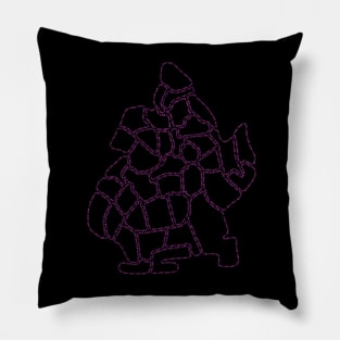 Brooklyn Zipcode Map (pink) Pillow