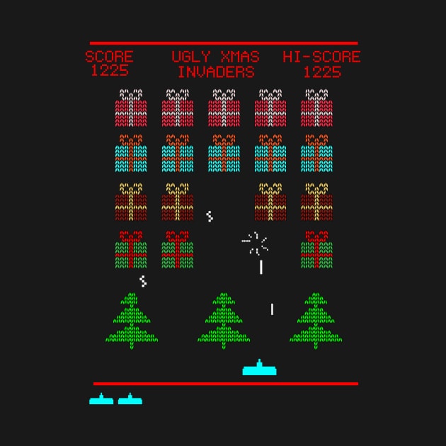 Ugly Christmas Space Invaders by Brobocop