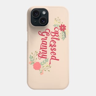 Blessed Granny Floral Christian Grandma Art Phone Case