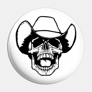 Laughing Cowboy Skull Pin