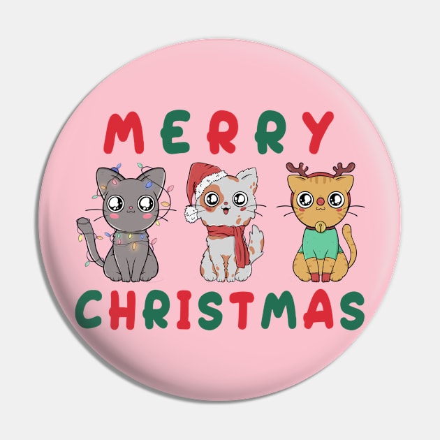 Meowy Christmas hoodie Pin by aesthetice1