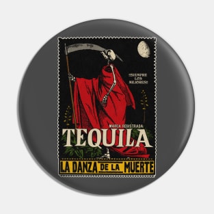 Vintage Mexican Tequila Calavera Pin