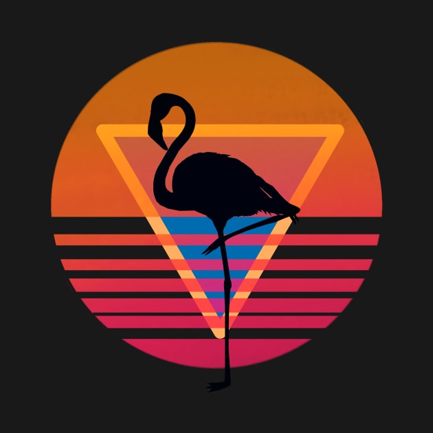 80s Fashion Flamingo by AlondraHanley