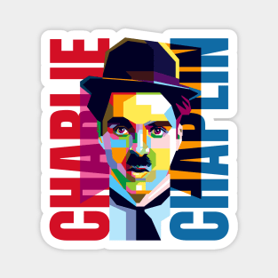 Charlie Chaplin Pop Art Magnet