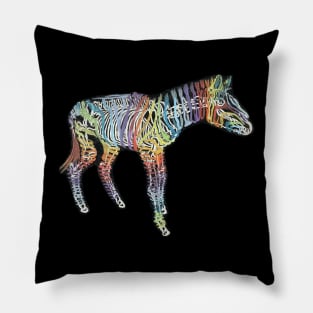 Rainbow Zebra Pillow