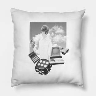 Timeless Fusion of Nostalgia  collage Pillow