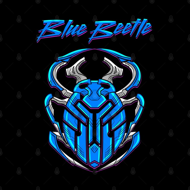 Blue Beetle Scarab by blackfur