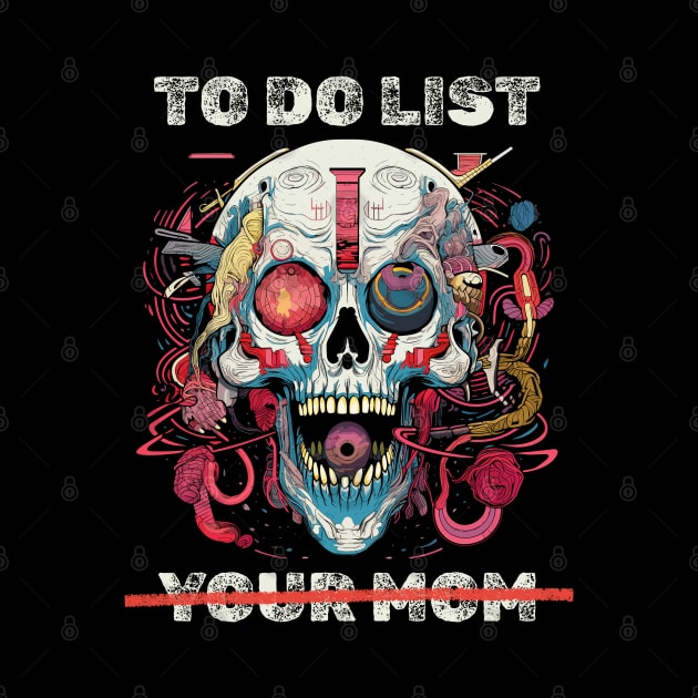 Funny To Do List Your Mom Trash Talking Sarcastic Saying by DanielLiamGill