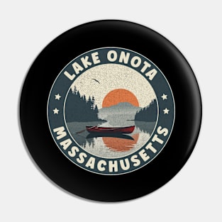 Lake Onota Massachusetts Sunset Pin