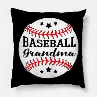 Baseball Grandma Vintage Pillow