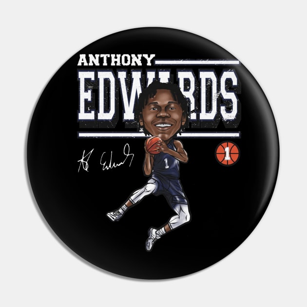 Anthony Edwards Minnesota Cartoon Pin by Buya_Hamkac