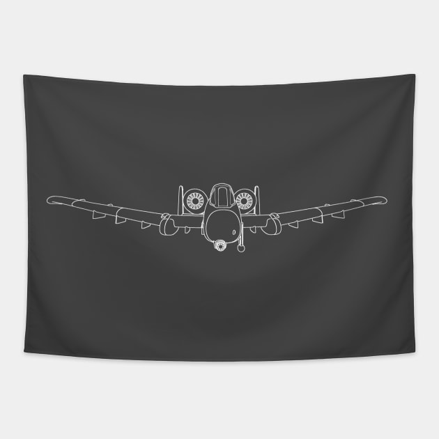 A-10 Warthog Thunderbolt II aircraft Tapestry by Arassa Army