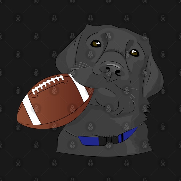 Labrador retriever playing football by kamdesigns