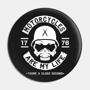 BIKER - MOTORCYCLES ARE MY LIFE Pin