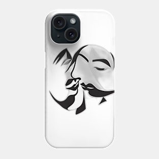 Mystique Silver Mask on Black No. 645 Phone Case