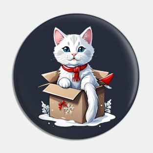 Cat christmas Pin