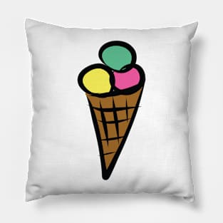 Hand drawn ice cream Pillow