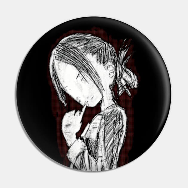 Kaguya Shinomiya Sketch Kaguya-sama Ultra Romantic Anime Pin by Animangapoi