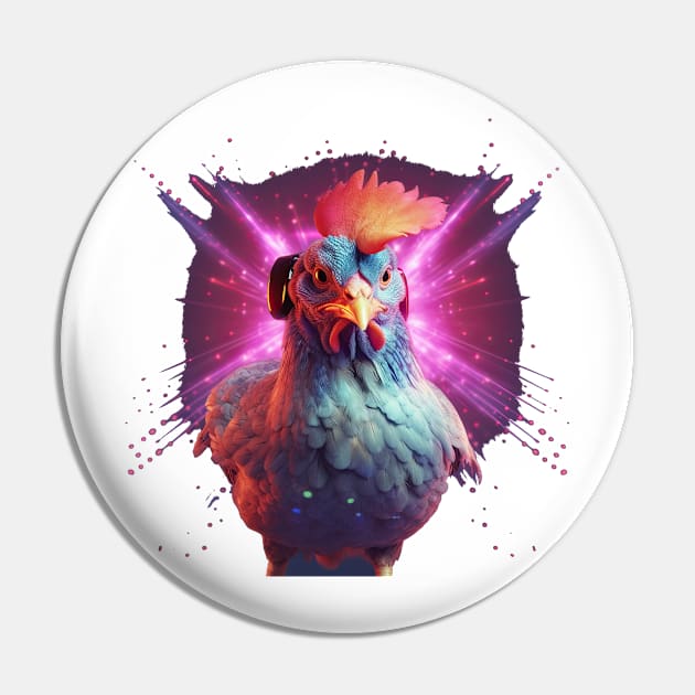 Disco Chicken Pin by Urban Archeology Shop Gallery