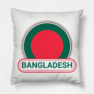 Bangladesh Country Badge - Bangladesh Flag Pillow