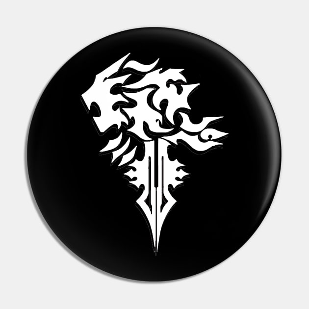 Logo FF8 Blanco Negro Pin by FranGSal