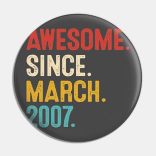 Vintage Birthday March 2007 Pin