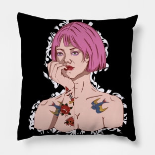 Tattoo Girl Pillow