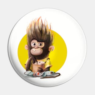 Monkey with Cocoa Pin