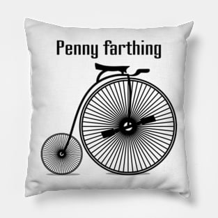 Penny Farthing Pillow