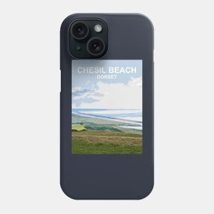 Chesil Beach Dorset England. Summer seaside landscape Phone Case